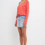 Classic Long Sleeve V Neck Tee