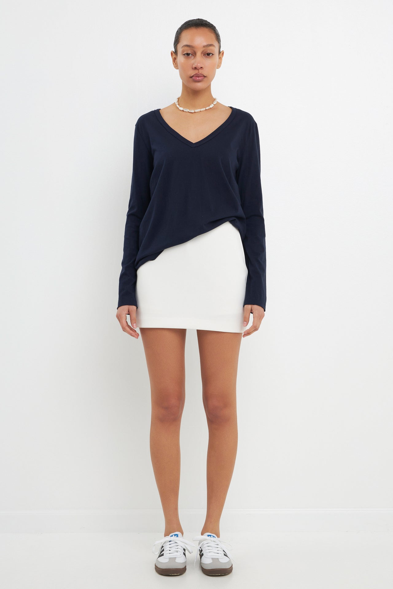 Classic Long Sleeve V Neck Tee