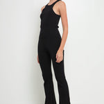 GREY LAB-Multi Rib Flared Knit Pants-PANTS available at Objectrare