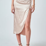 Front Slit Midi Skirt