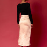 Front Slit Midi Skirt