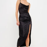 Front Slit Midi Skirt