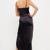 Front Slit Midi Skirt