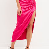 Front Slit Midi Skirt