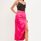 Front Slit Midi Skirt