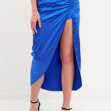 Front Slit Midi Skirt