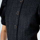 Tweed Puff Sleeve Mini Dress
