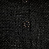 Tweed Puff Sleeve Mini Dress