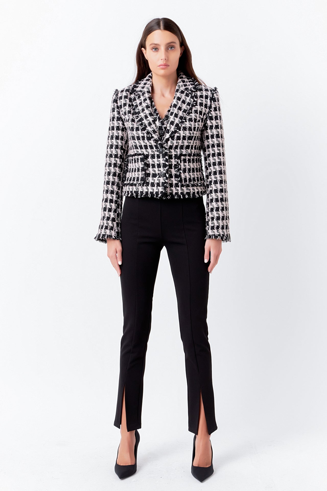 Endless Rose - Fringed Tweed Blazer - Jackets in Women's Clothing available at endlessrose.com