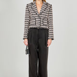 Fringed Tweed Blazer