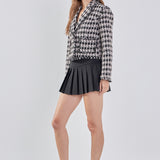Fringed Tweed Blazer