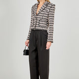 Fringed Tweed Blazer