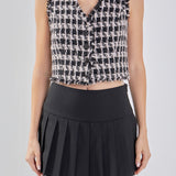 Fringed Tweed Vest
