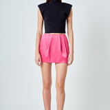 Satin Mini Skirt