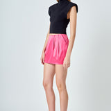Satin Mini Skirt