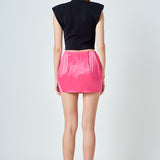 Satin Mini Skirt