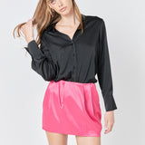 Satin Mini Skirt