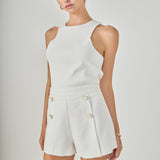 High Waisted Tweed Shorts