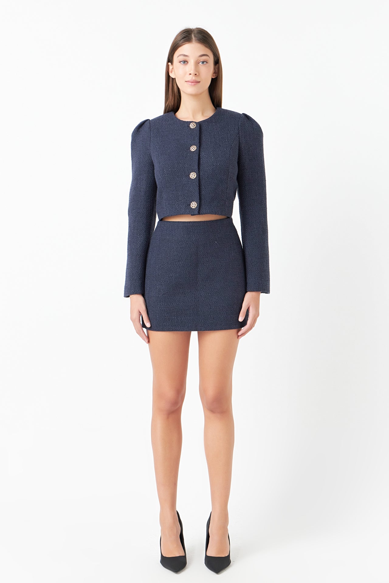 Endless Rose - Cropped Tweed Jacket - Jackets in Women's Clothing available at endlessrose.com
