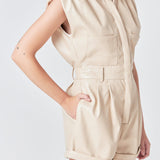 Faux Leather Romper