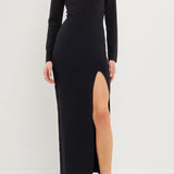 Cut Out Long Sleeve Maxi Dress