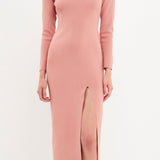 Cut Out Long Sleeve Maxi Dress