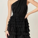 Tiered Tulle Mini Dress