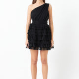 Tiered Tulle Mini Dress