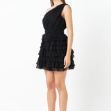 Tiered Tulle Mini Dress