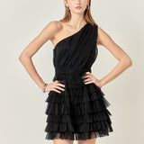 Tiered Tulle Mini Dress
