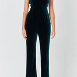 Satin Velvet Sweetheart Jumpsuit