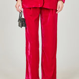 High-Waisted Velvet Pants