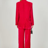 High-Waisted Velvet Pants