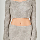 Women's Cropped Long Sleeve Sweater