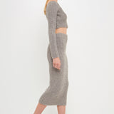 Women's Cropped Long Sleeve Sweater