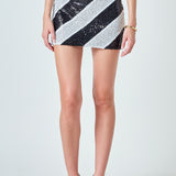 Striped Sequins Skirt