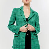 Tweed 3pc Button Long Blazer