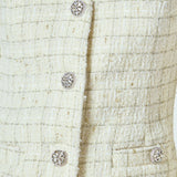 Premium Long-Sleeve Tweed Mini Dress