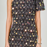 Premium One-Shoulder Sequin Mini Dress