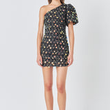 Premium One-Shoulder Sequin Mini Dress