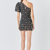 Premium One-Shoulder Sequin Mini Dress