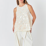 Scallop Sequin Top