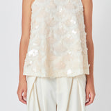 Scallop Sequin Top