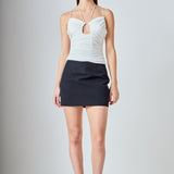 Slinky Cutout Ruched Top