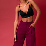 High-Waisted Suit Trousers