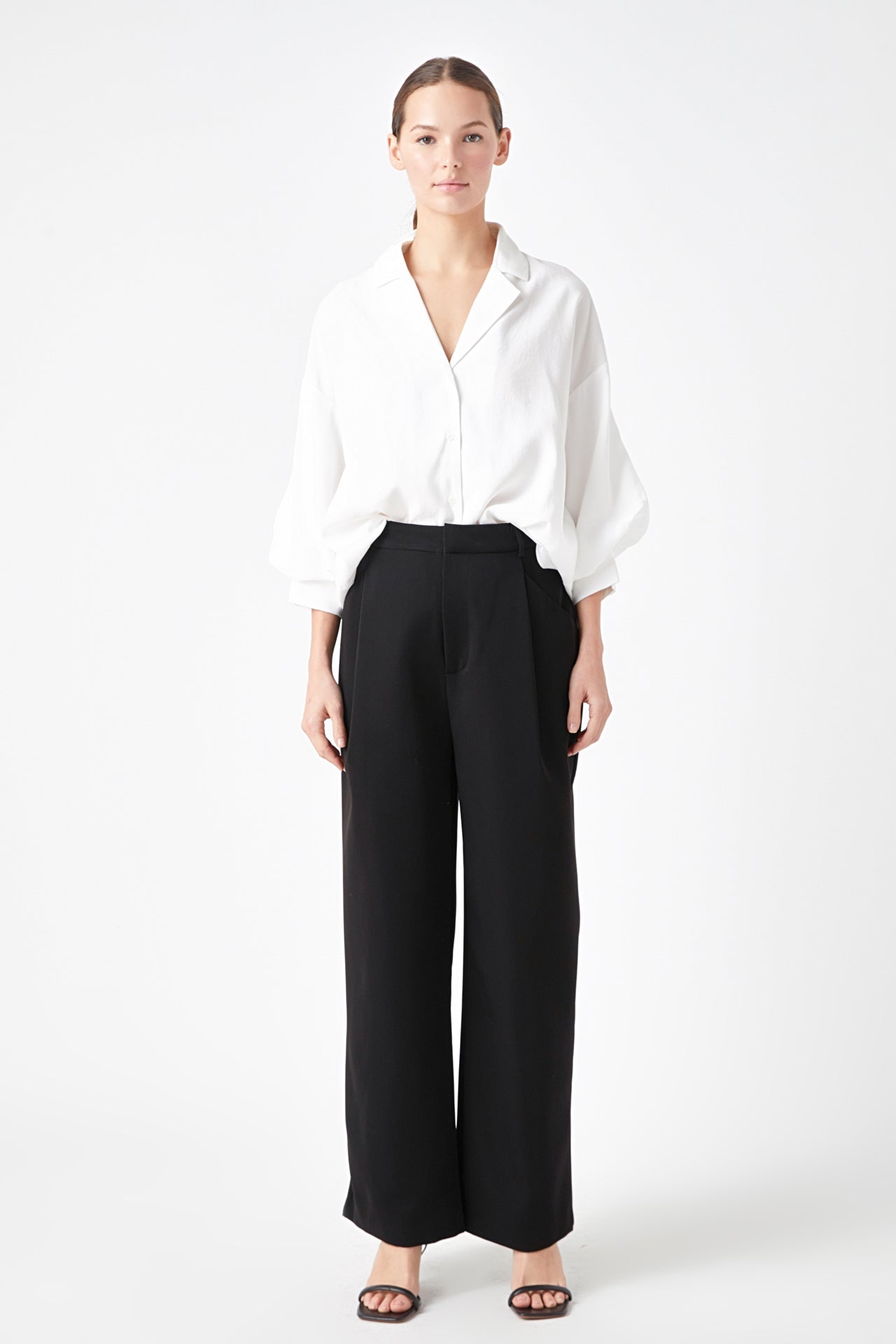 High-Waisted Suit Trousers