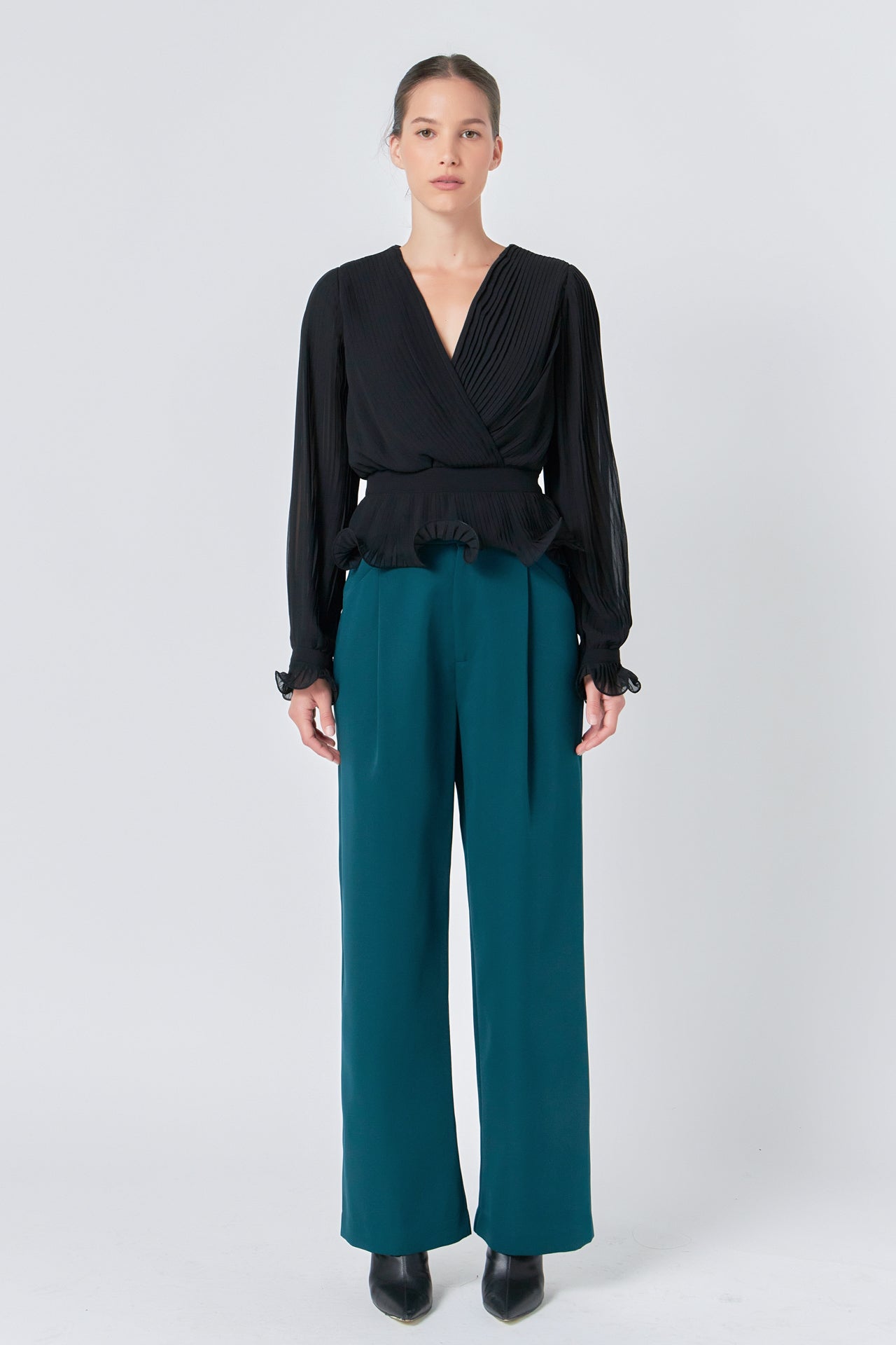 High-Waisted Suit Trousers