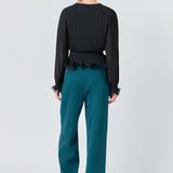 High-Waisted Suit Trousers