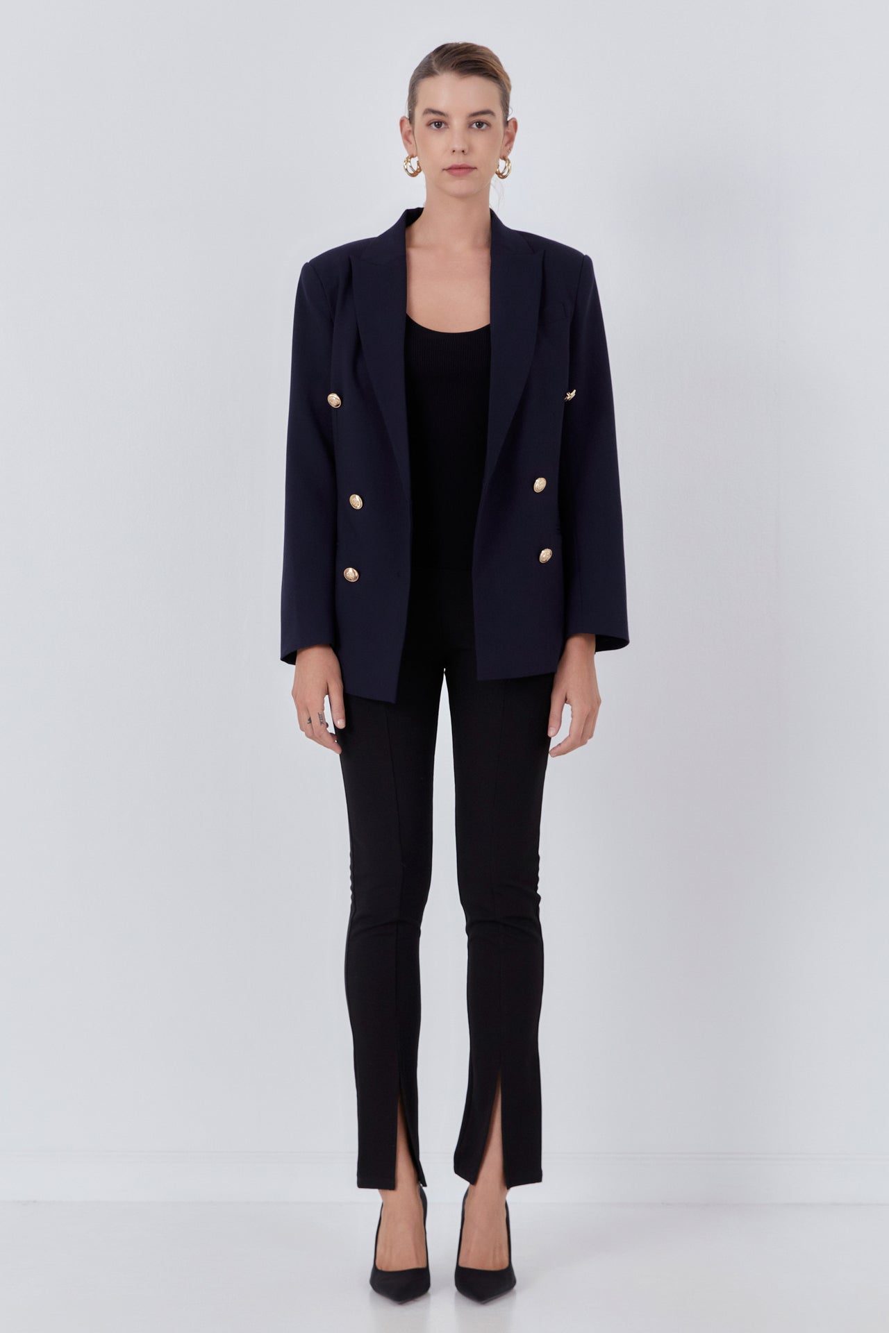 ENDLESS ROSE-Double Breasted Suit Blazer-BLAZERS available at Objectrare