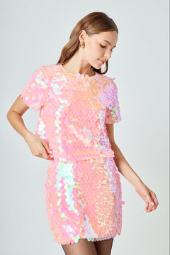 Sequin Crop Top